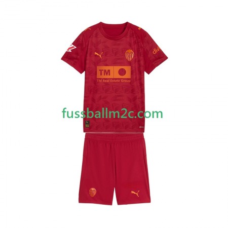 Fußballtrikots Valencia CF Kinder Auswärts Trikotsatz 2025-2026